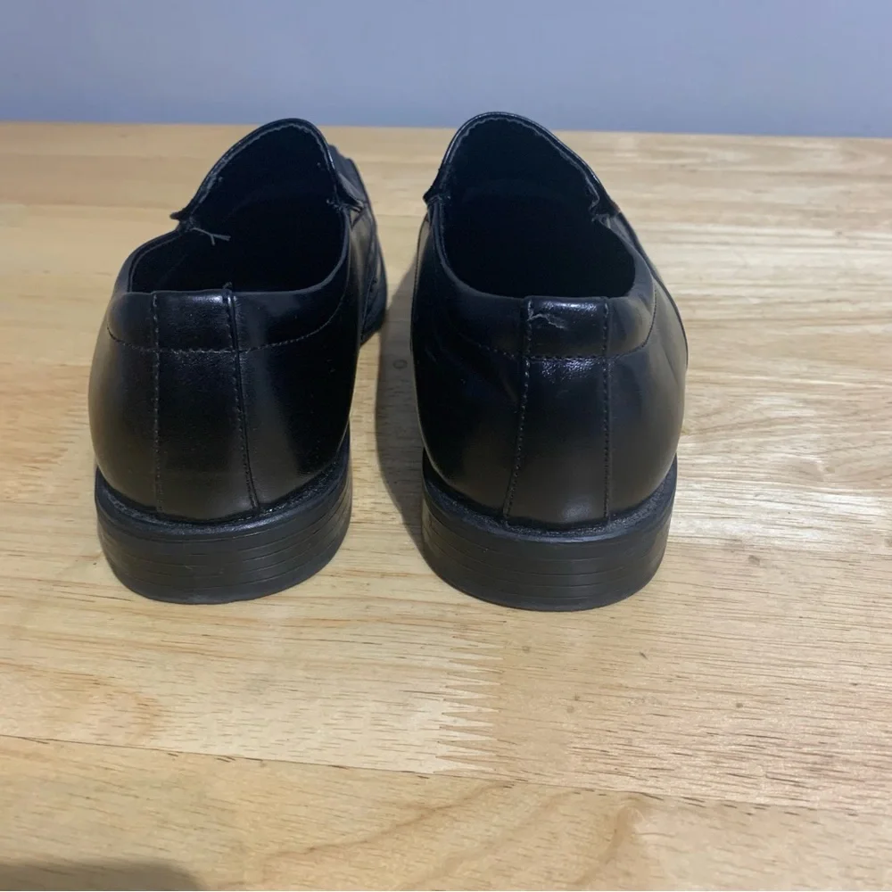 Kids Stacy Adams Danton‎ Bicycle Toe Slip On Loafer Dress Shoes Black Size 6M